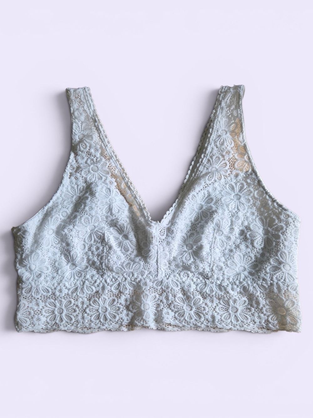 SO Floral Lace Bralette - White